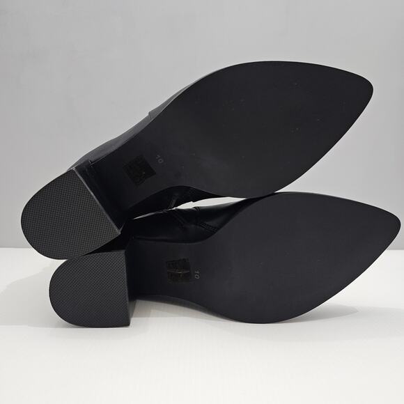 Jeffrey Campbell Duncann Ankle Bootie Womens 10 Black Pointed Toe Heeled Chic - Picture 13 of 15